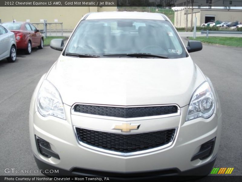 Gold Mist Metallic / Jet Black 2012 Chevrolet Equinox LS AWD
