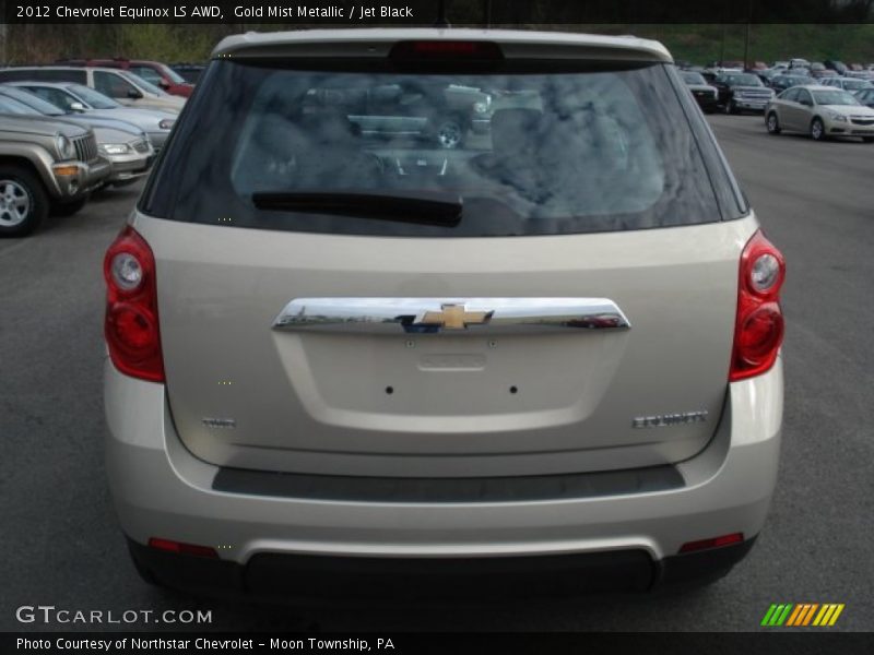 Gold Mist Metallic / Jet Black 2012 Chevrolet Equinox LS AWD