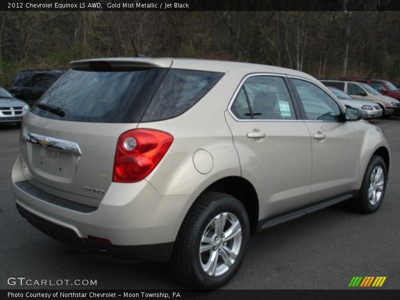 Gold Mist Metallic / Jet Black 2012 Chevrolet Equinox LS AWD