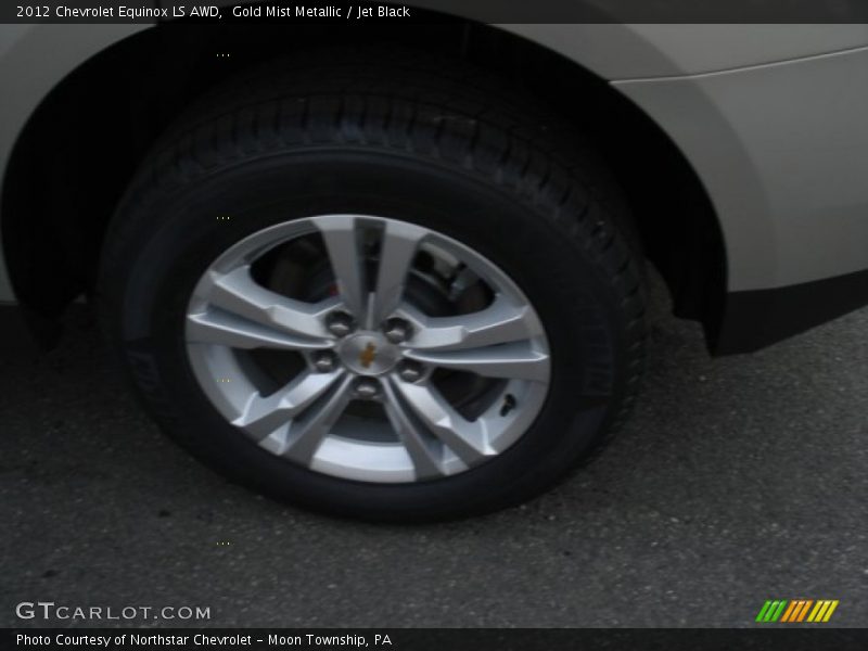 Gold Mist Metallic / Jet Black 2012 Chevrolet Equinox LS AWD