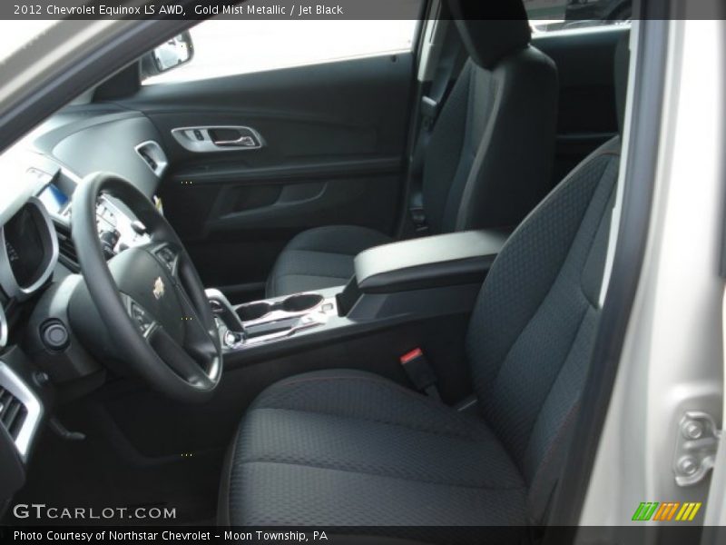 Gold Mist Metallic / Jet Black 2012 Chevrolet Equinox LS AWD