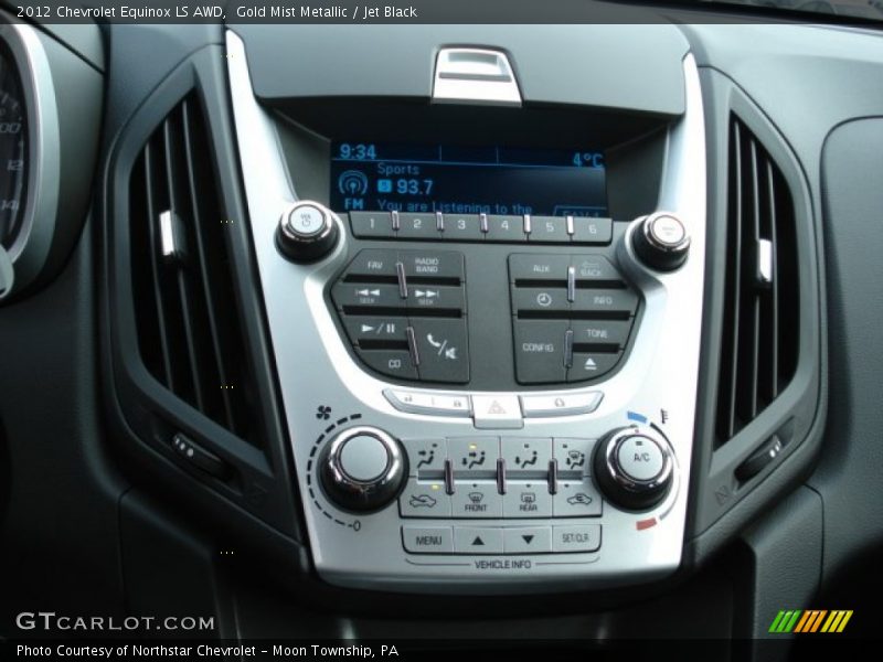 Gold Mist Metallic / Jet Black 2012 Chevrolet Equinox LS AWD