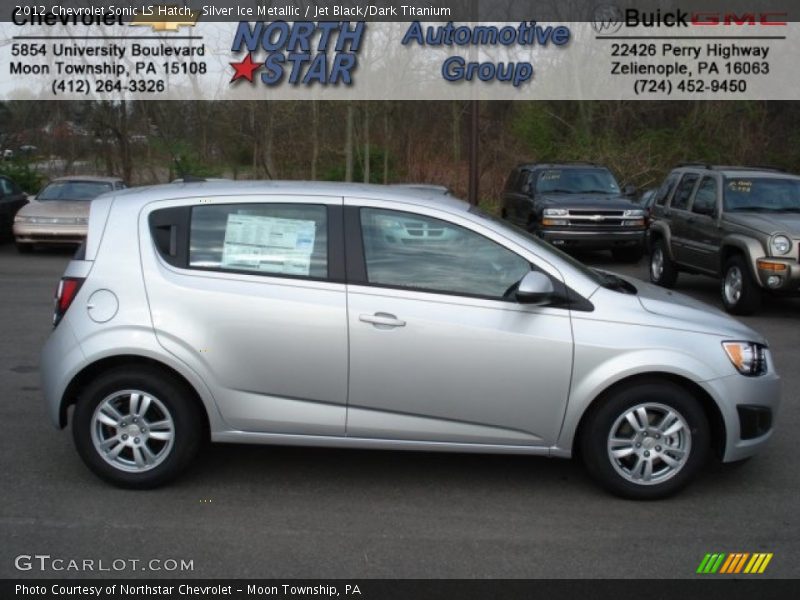Silver Ice Metallic / Jet Black/Dark Titanium 2012 Chevrolet Sonic LS Hatch