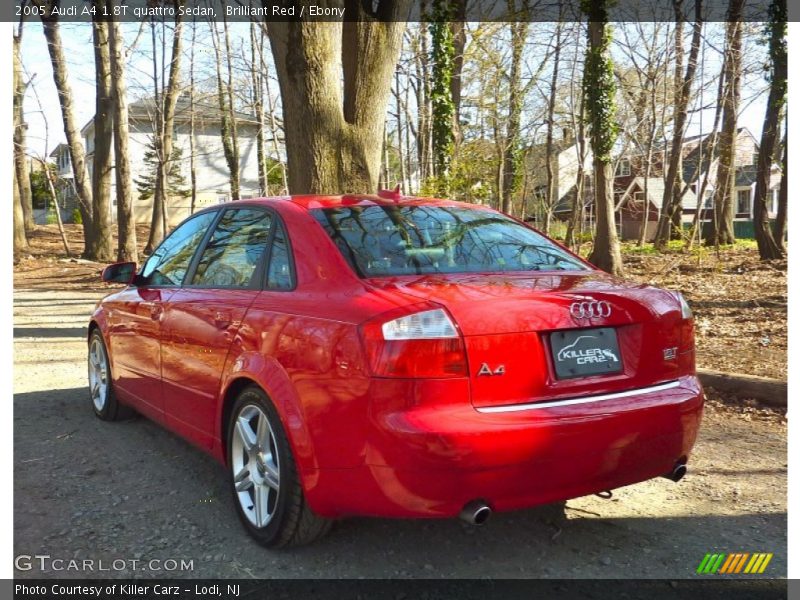 Brilliant Red / Ebony 2005 Audi A4 1.8T quattro Sedan