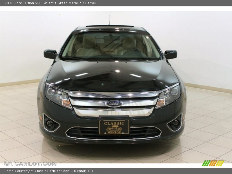 Atlantis Green Metallic / Camel 2010 Ford Fusion SEL