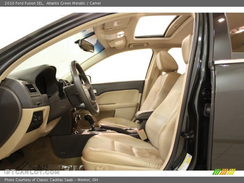 Atlantis Green Metallic / Camel 2010 Ford Fusion SEL
