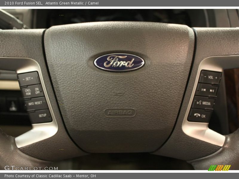 Atlantis Green Metallic / Camel 2010 Ford Fusion SEL
