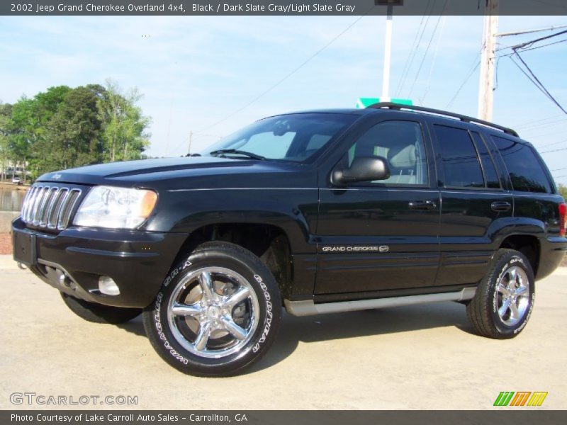 Black / Dark Slate Gray/Light Slate Gray 2002 Jeep Grand Cherokee Overland 4x4