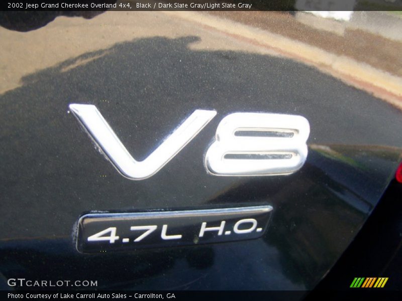 Black / Dark Slate Gray/Light Slate Gray 2002 Jeep Grand Cherokee Overland 4x4