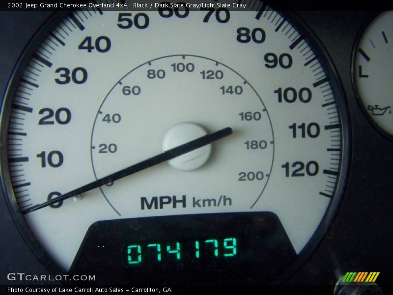 Black / Dark Slate Gray/Light Slate Gray 2002 Jeep Grand Cherokee Overland 4x4