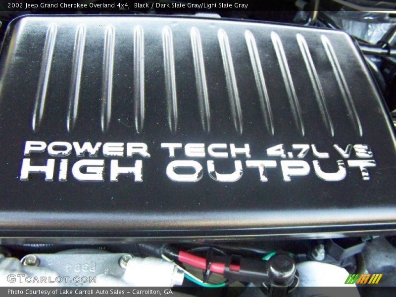 Black / Dark Slate Gray/Light Slate Gray 2002 Jeep Grand Cherokee Overland 4x4