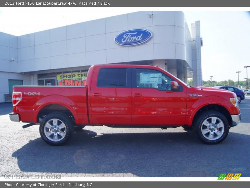 Race Red / Black 2012 Ford F150 Lariat SuperCrew 4x4