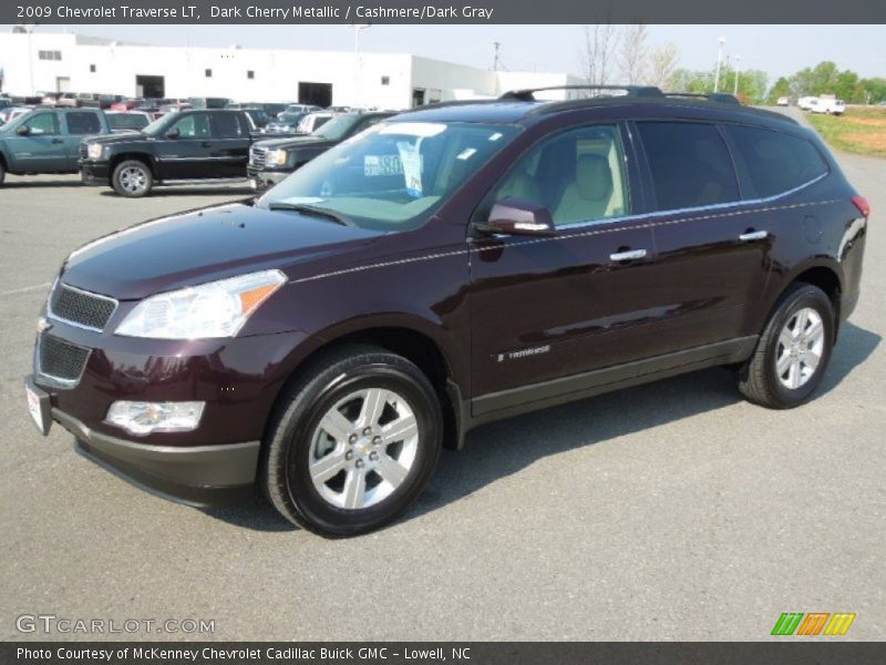 Dark Cherry Metallic / Cashmere/Dark Gray 2009 Chevrolet Traverse LT