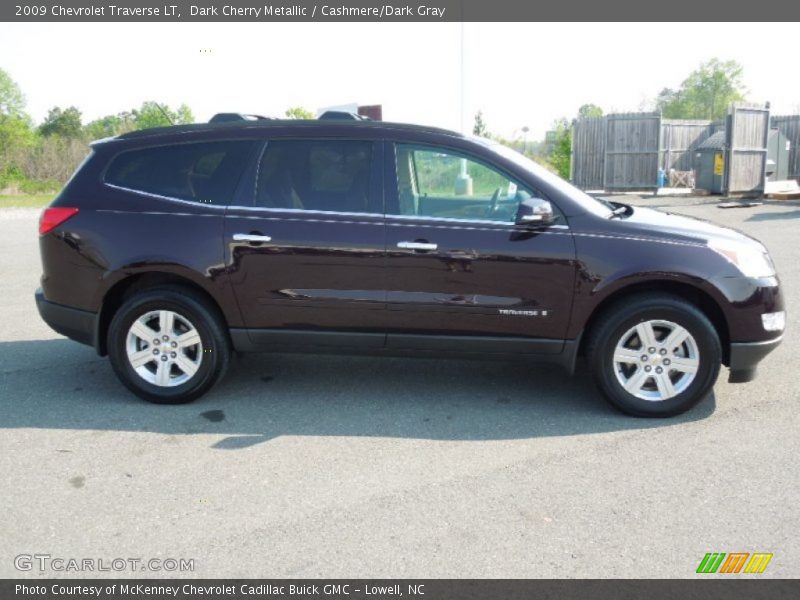 Dark Cherry Metallic / Cashmere/Dark Gray 2009 Chevrolet Traverse LT