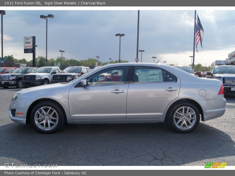 Ingot Silver Metallic / Charcoal Black 2012 Ford Fusion SEL