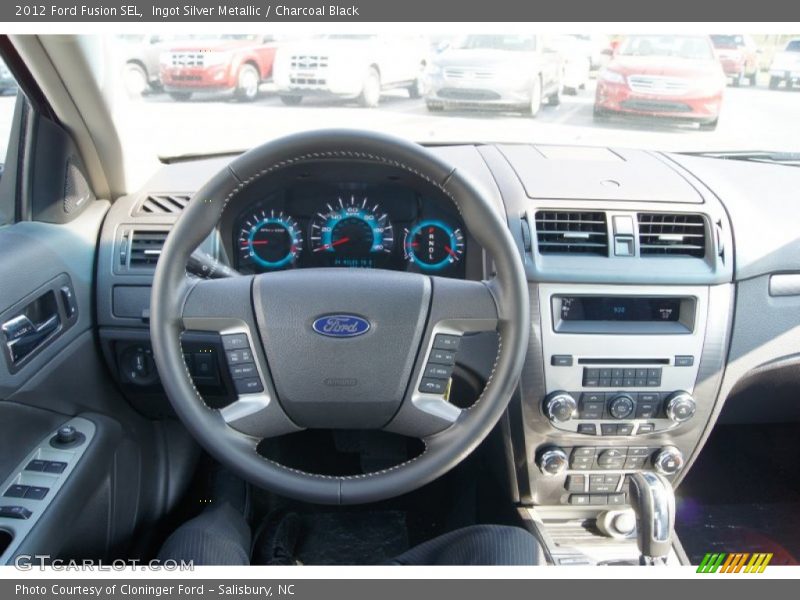 Ingot Silver Metallic / Charcoal Black 2012 Ford Fusion SEL