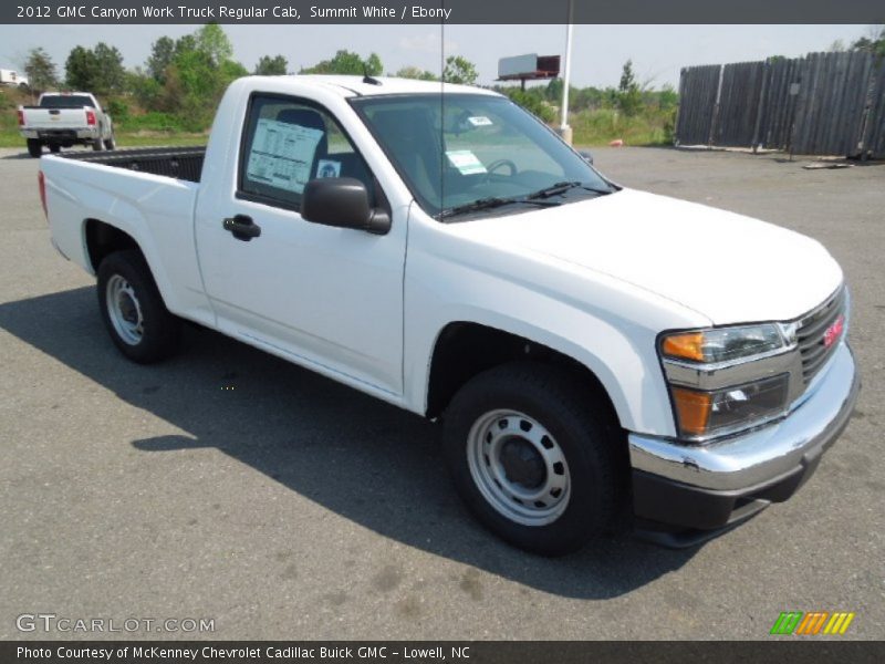 Summit White / Ebony 2012 GMC Canyon Work Truck Regular Cab