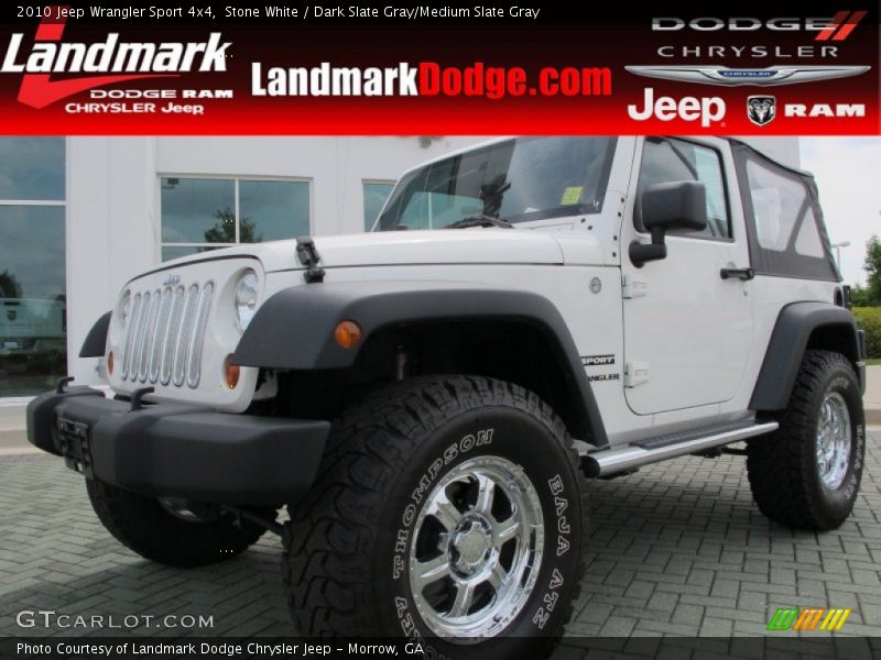 Stone White / Dark Slate Gray/Medium Slate Gray 2010 Jeep Wrangler Sport 4x4