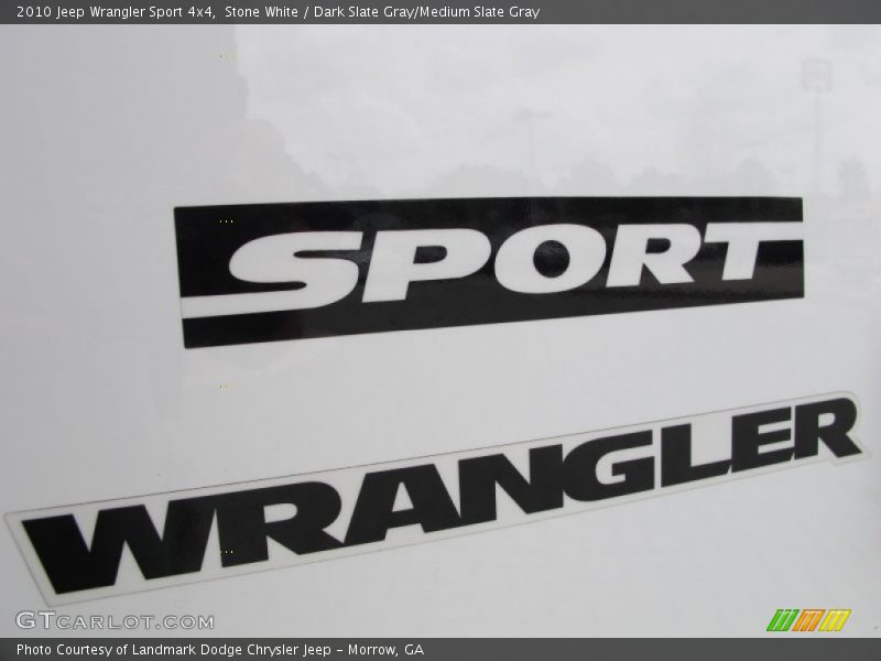 Stone White / Dark Slate Gray/Medium Slate Gray 2010 Jeep Wrangler Sport 4x4