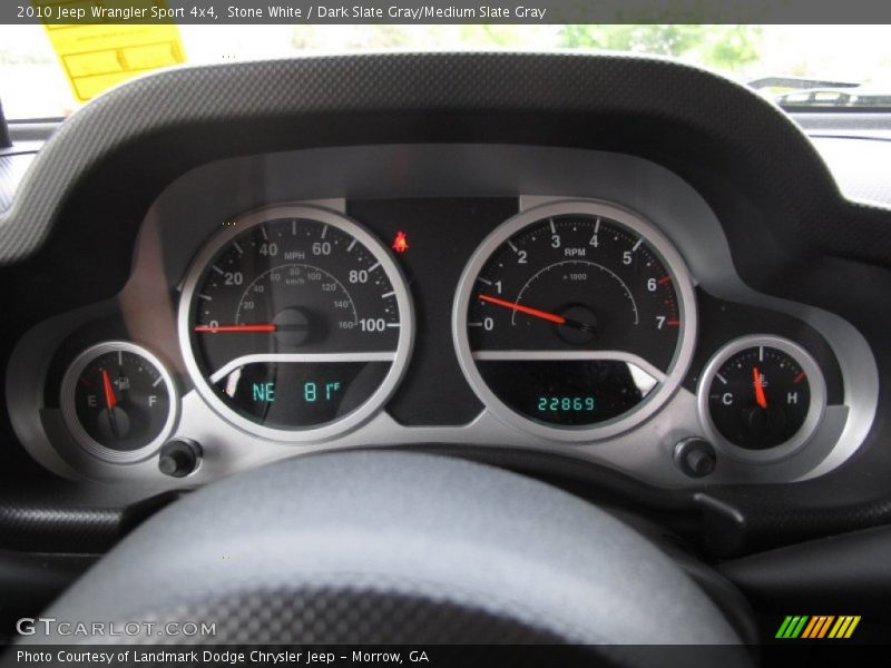 Stone White / Dark Slate Gray/Medium Slate Gray 2010 Jeep Wrangler Sport 4x4