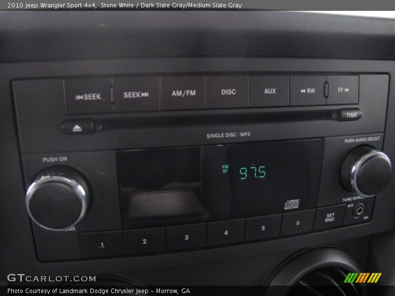 Stone White / Dark Slate Gray/Medium Slate Gray 2010 Jeep Wrangler Sport 4x4