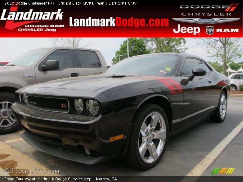 Brilliant Black Crystal Pearl / Dark Slate Gray 2010 Dodge Challenger R/T