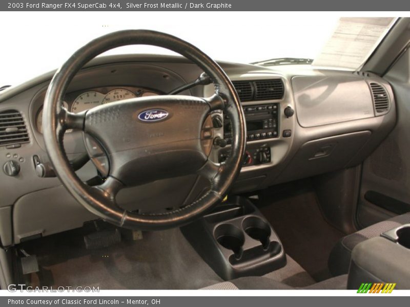 Silver Frost Metallic / Dark Graphite 2003 Ford Ranger FX4 SuperCab 4x4