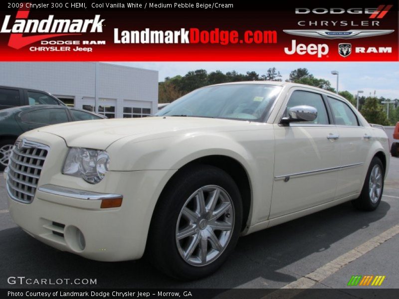Cool Vanilla White / Medium Pebble Beige/Cream 2009 Chrysler 300 C HEMI