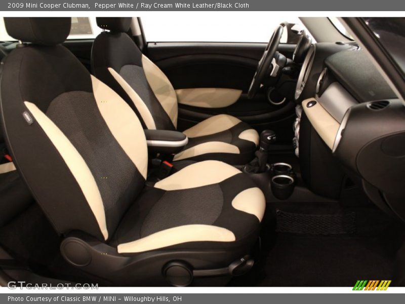  2009 Cooper Clubman Ray Cream White Leather/Black Cloth Interior