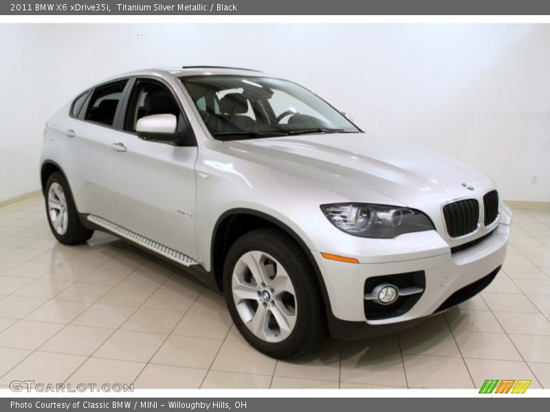 Titanium Silver Metallic / Black 2011 BMW X6 xDrive35i