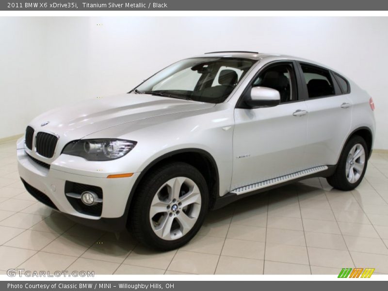 Titanium Silver Metallic / Black 2011 BMW X6 xDrive35i