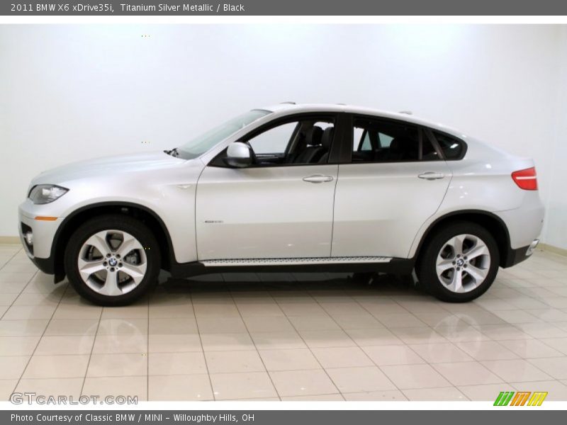 Titanium Silver Metallic / Black 2011 BMW X6 xDrive35i