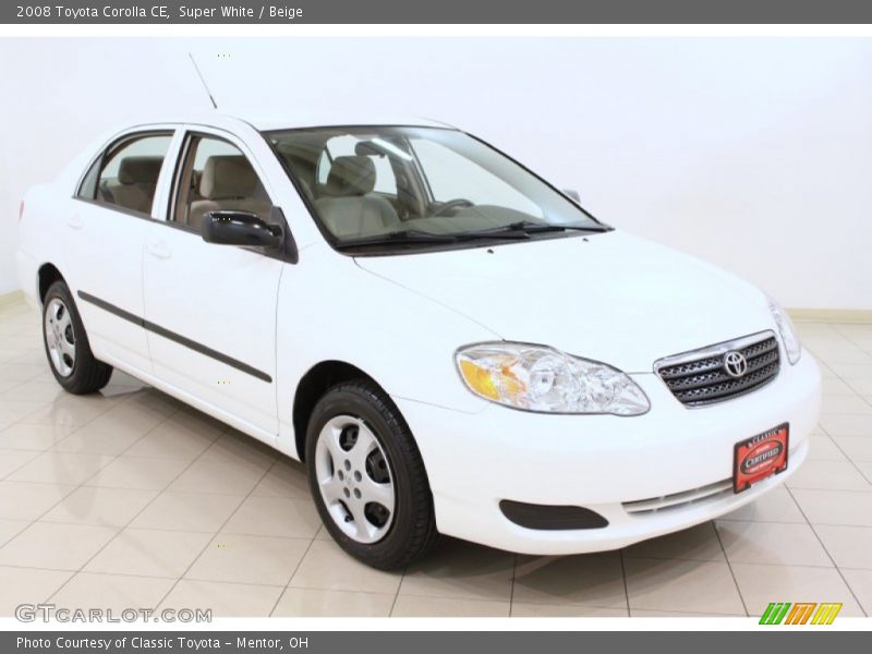 Super White / Beige 2008 Toyota Corolla CE