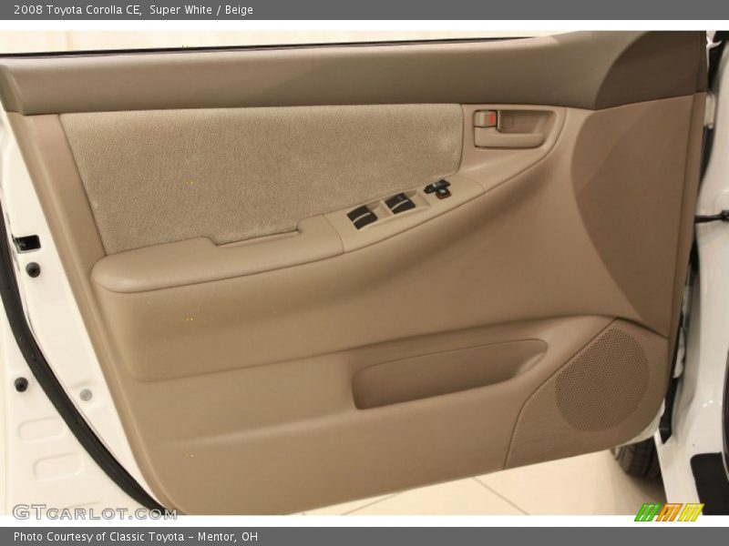 Super White / Beige 2008 Toyota Corolla CE