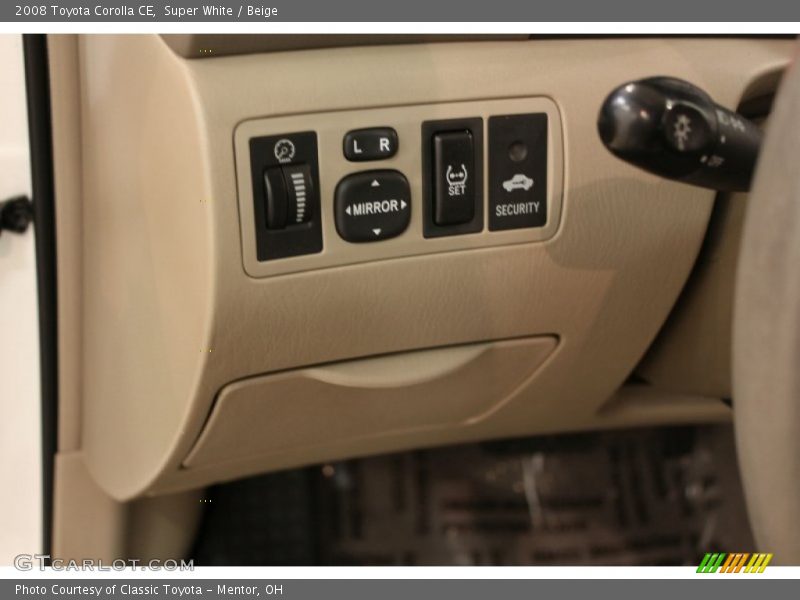 Super White / Beige 2008 Toyota Corolla CE
