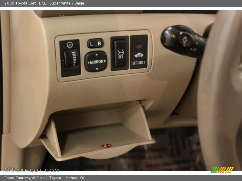 Super White / Beige 2008 Toyota Corolla CE