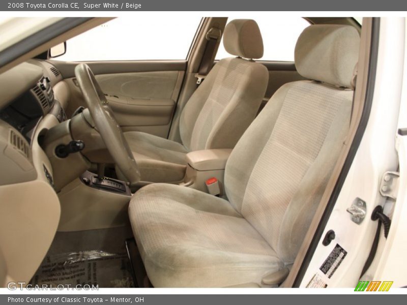 Super White / Beige 2008 Toyota Corolla CE