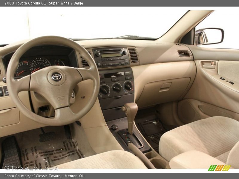 Super White / Beige 2008 Toyota Corolla CE