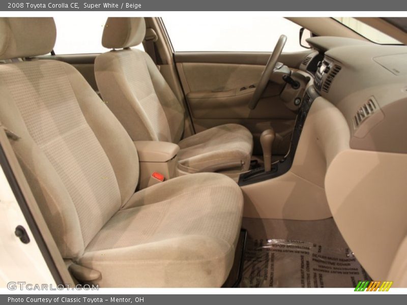 Super White / Beige 2008 Toyota Corolla CE