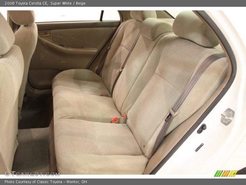 Super White / Beige 2008 Toyota Corolla CE