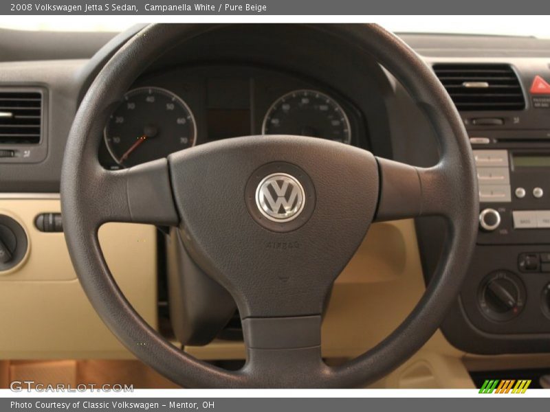 Campanella White / Pure Beige 2008 Volkswagen Jetta S Sedan