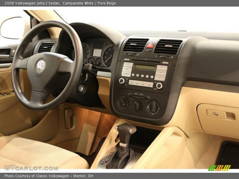 Campanella White / Pure Beige 2008 Volkswagen Jetta S Sedan