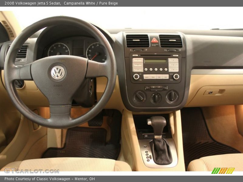 Campanella White / Pure Beige 2008 Volkswagen Jetta S Sedan