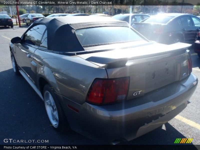 Mineral Grey Metallic / Dark Charcoal 2001 Ford Mustang GT Convertible
