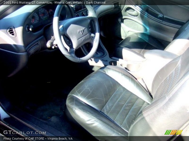 Mineral Grey Metallic / Dark Charcoal 2001 Ford Mustang GT Convertible