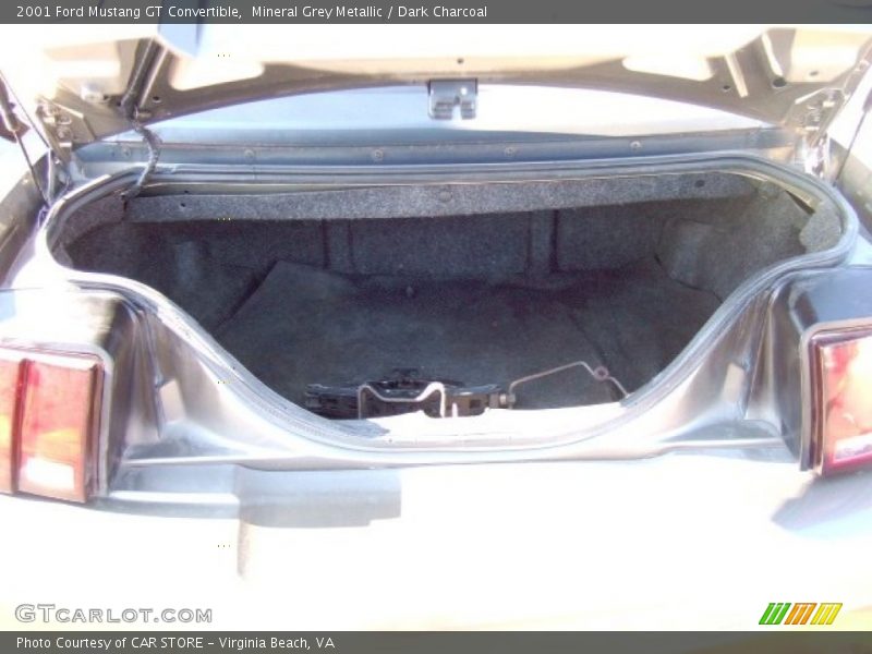 Mineral Grey Metallic / Dark Charcoal 2001 Ford Mustang GT Convertible