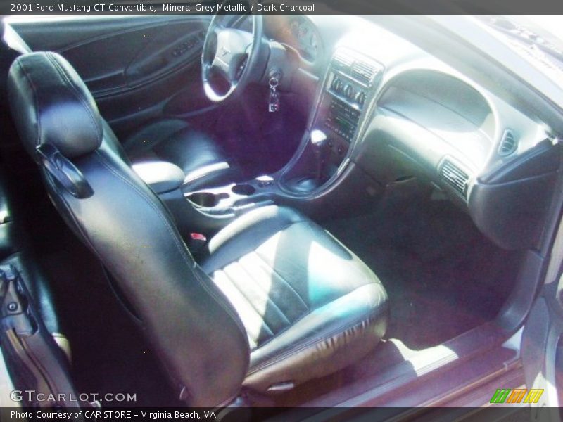 Mineral Grey Metallic / Dark Charcoal 2001 Ford Mustang GT Convertible