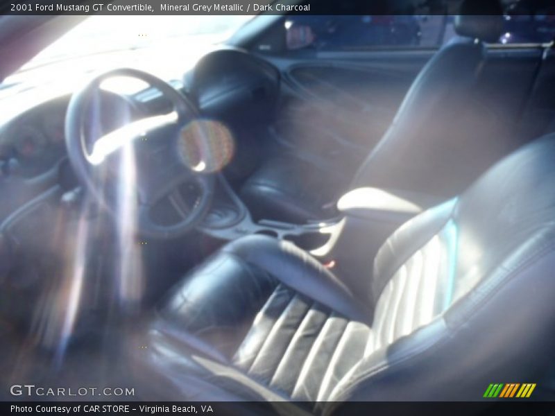 Mineral Grey Metallic / Dark Charcoal 2001 Ford Mustang GT Convertible