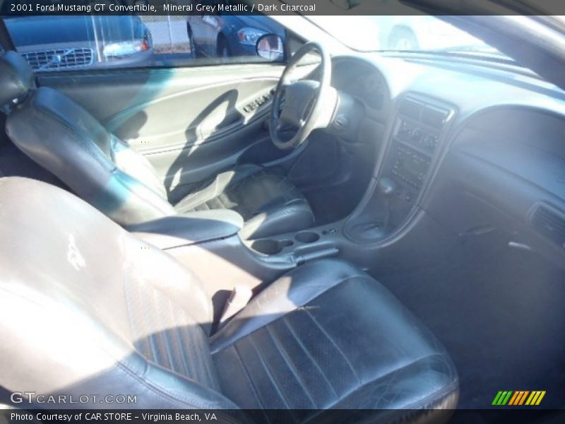 Mineral Grey Metallic / Dark Charcoal 2001 Ford Mustang GT Convertible