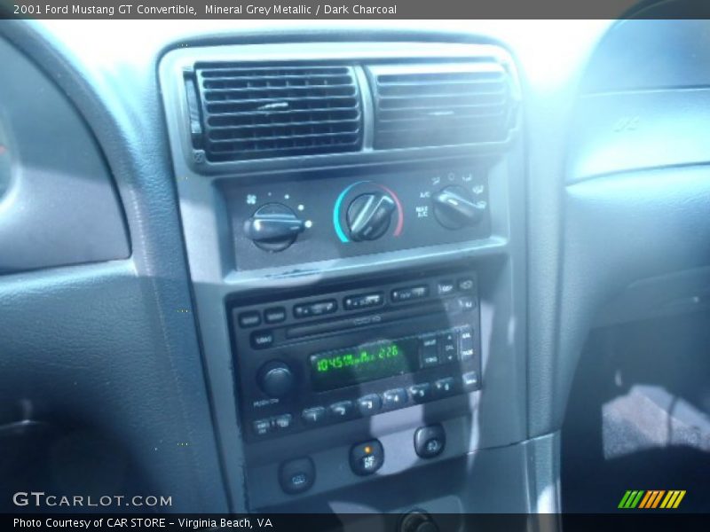 Mineral Grey Metallic / Dark Charcoal 2001 Ford Mustang GT Convertible